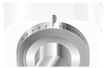 New scale dial for roller gap adjustment